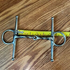 5” English full cheek snaffle, slow twist bit